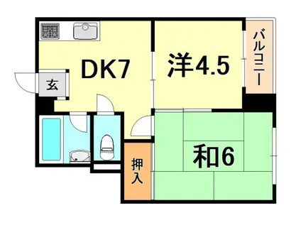 田中マンション(2DK/3階)の間取り写真