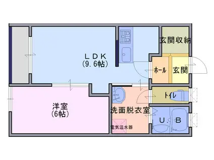 スリアカーサ(1LDK/1階)の間取り写真