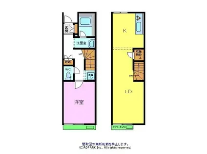 レオネクストルーポ(1LDK/1階)の間取り写真