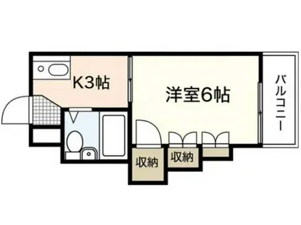 TERAMAE BLD NO5(1K/3階)の間取り写真