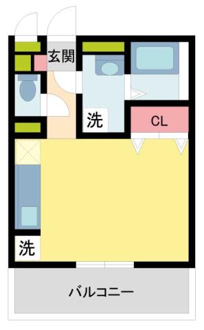 エルピスN5(1K/2階)の間取り写真