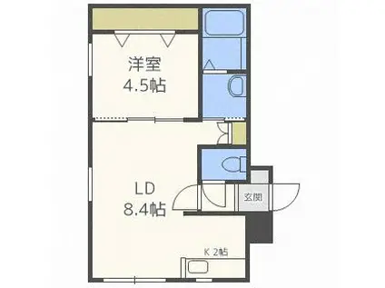 コアハート本郷通(1LDK/1階)の間取り写真