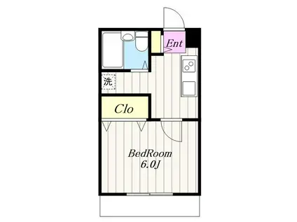 ソレアード(1K/2階)の間取り写真