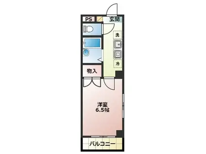 COLORS所沢(1K/4階)の間取り写真