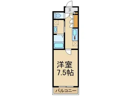 テラン根岸(1K/2階)の間取り写真