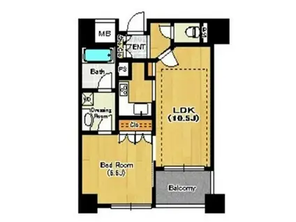 ファミールグランスイートTHE赤坂(1LDK/3階)の間取り写真