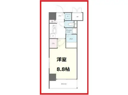 ラ コンテッサ(1K/6階)の間取り写真