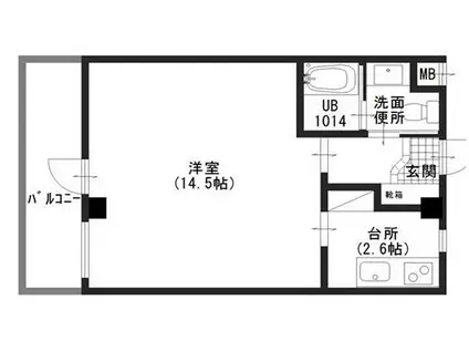 コータース武庫之荘(1K/4階)の間取り写真