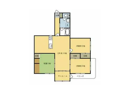 ライフステージ広瀬 森(3LDK/4階)の間取り写真