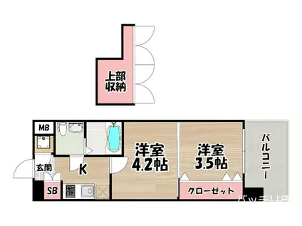 NO60 V TOWER 天神(2K/6階)の間取り写真