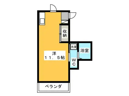 GARDEN HILLS XI(ワンルーム/2階)の間取り写真