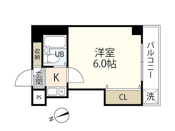 BUILD.K・I(1K/4階)の間取り写真