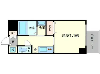 アール大阪グランデ(1K/2階)の間取り写真