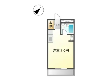 リバティールーク(ワンルーム/2階)の間取り写真
