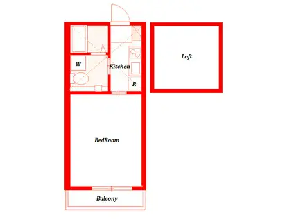 パークテラスあざみ野(1K/1階)の間取り写真
