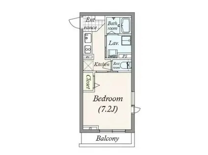 LIBRE II番館(1K/3階)の間取り写真