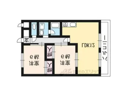 COMFORT T1(2LDK/4階)の間取り写真