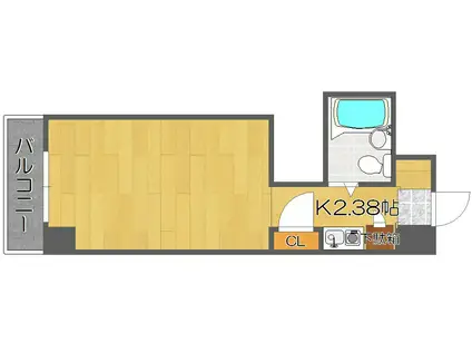 カーサ洋幸(ワンルーム/4階)の間取り写真