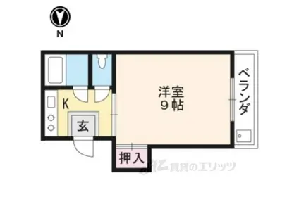 ハイツパープル(1K/1階)の間取り写真