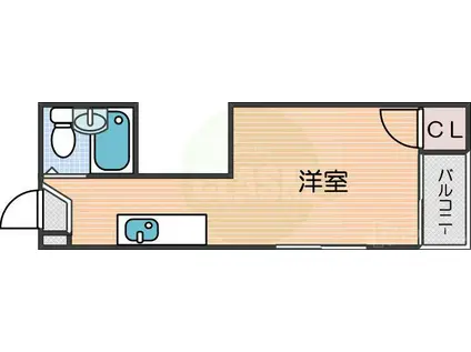 サンフラット(ワンルーム/4階)の間取り写真