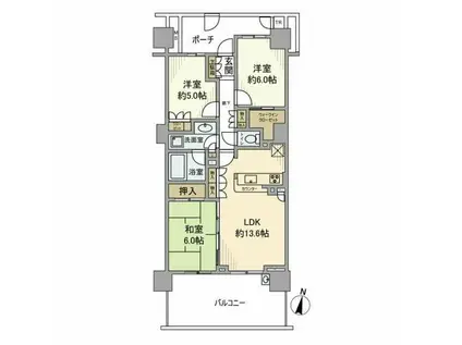 ヴィークステージ北千住イーストレジデンス(3LDK/3階)の間取り写真