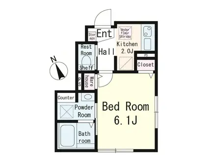 吉祥寺本町4丁目PJ(1K/1階)の間取り写真