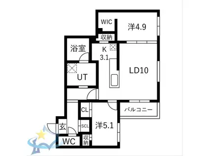 LEIALII511(2LDK/2階)の間取り写真