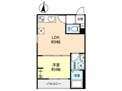 GRADUS八千代台IV(1LDK/1階)の間取り写真