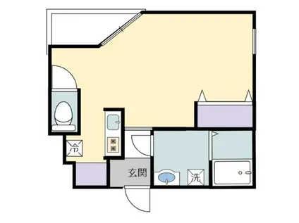 フォンテーヌ金亀(1K/3階)の間取り写真