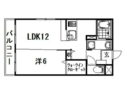 MS-ONE(1LDK/1階)の間取り写真