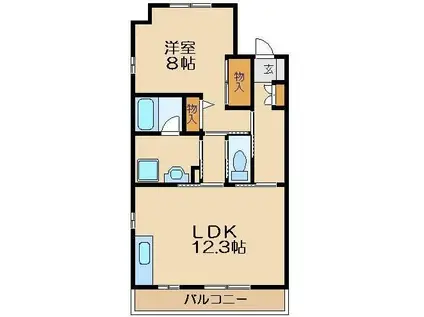 メゾン・ド・大手町(1LDK/4階)の間取り写真