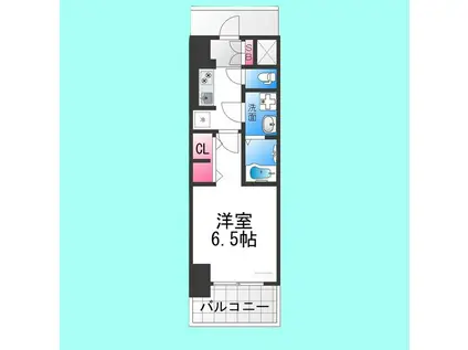 S-RESIDENCE堺BLAZE(1K/8階)の間取り写真