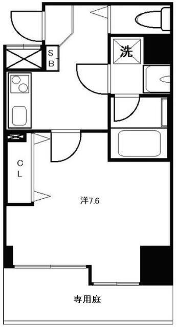 シンフォニー錦糸町(1K/1階)の間取り写真