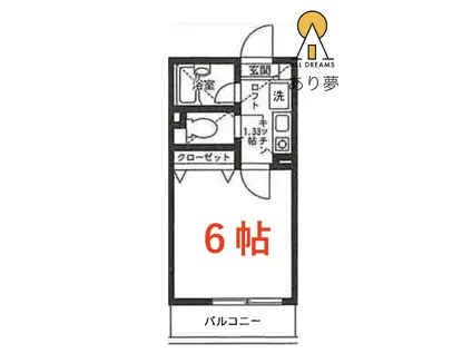 プラナス下末吉(1K/1階)の間取り写真