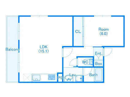 テラスレジデンス横浜妙蓮寺(1LDK/2階)の間取り写真