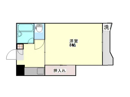 エントピア鴨池(1K/5階)の間取り写真