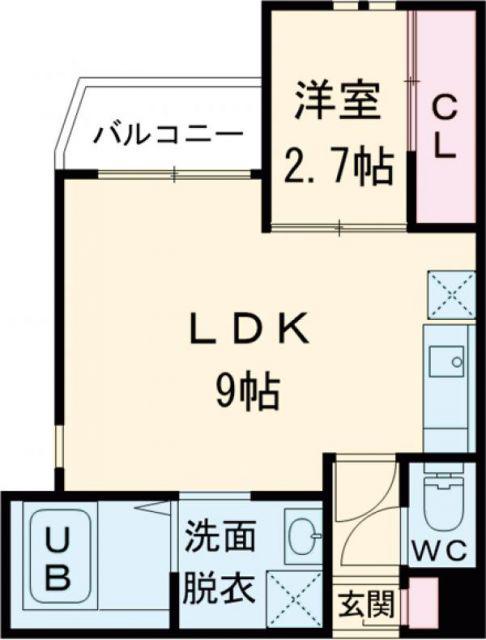 G-SMART坪井(1LDK/1階)の間取り写真