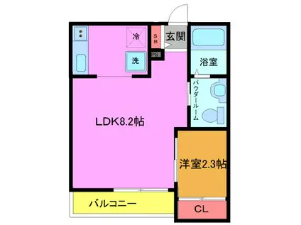 VAU HOUSE駅前(1LDK/3階)の間取り写真
