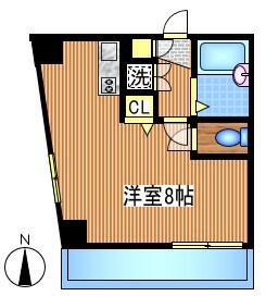 パークサイド西巣鴨(ワンルーム/3階)の間取り写真