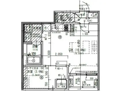 JACK MEIKOI(1LDK/3階)の間取り写真