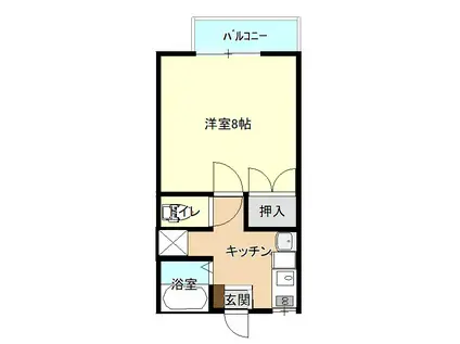 リッツハウスMIRAI (1K/1階)の間取り写真