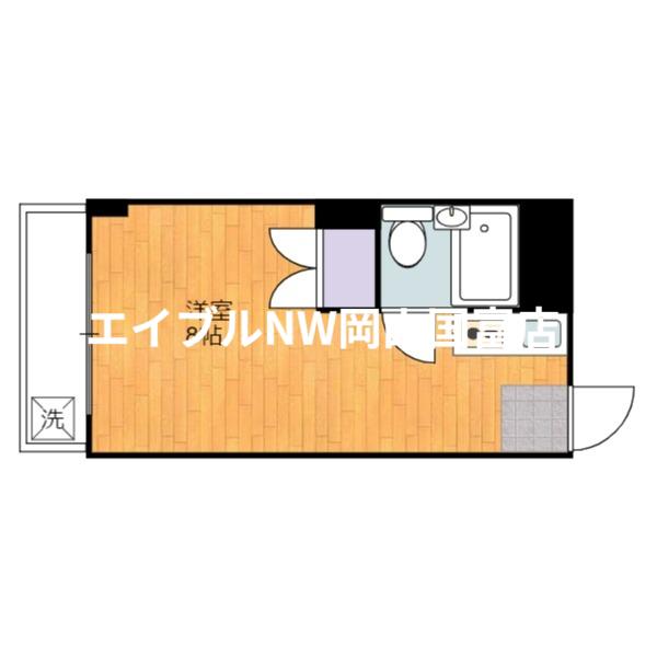 サンライズ津島京町(ワンルーム/4階)の間取り写真