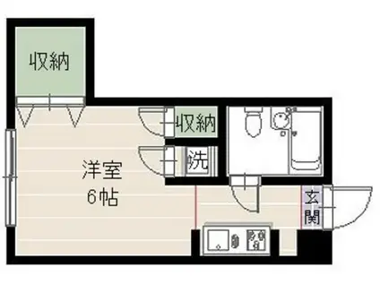 ルート中央ビル(ワンルーム/5階)の間取り写真