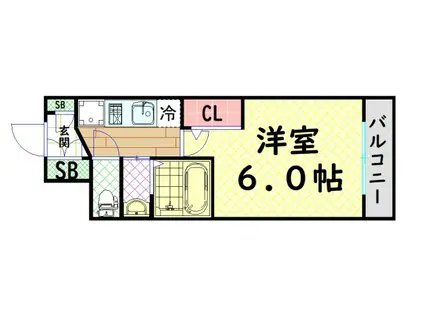 ザ・ウエストマークシティプレミアム(1K/8階)の間取り写真