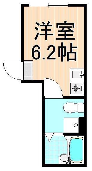 マーレ梅島(ワンルーム/2階)の間取り写真