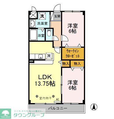 AVENIRCIEL(2LDK/3階)の間取り写真