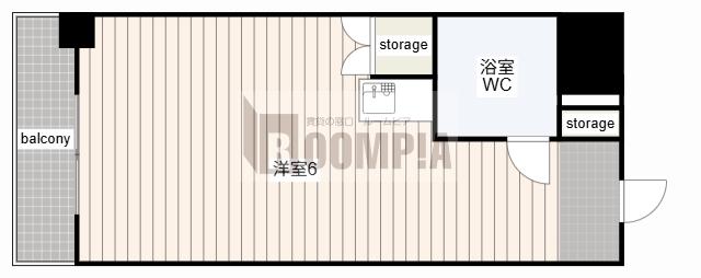 シティコア岐阜(ワンルーム/2階)の間取り写真