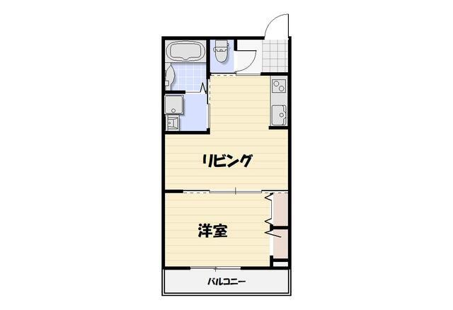 LYK村上(1LDK/2階)の間取り写真