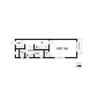 CASA PAZZO(1K/4階)の間取り写真