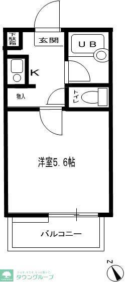 マーメゾン(1K/1階)の間取り写真